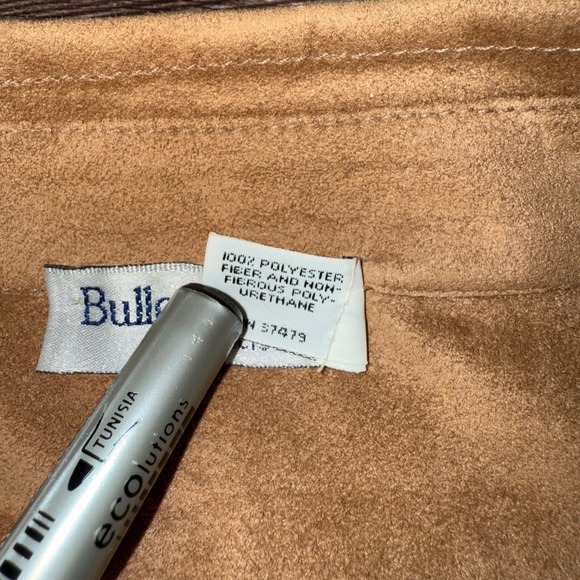 Vtg Bullock & Jones Suede Jacket Shirt Medium Button Front Pockets Casual USA - Picture 8 of 13